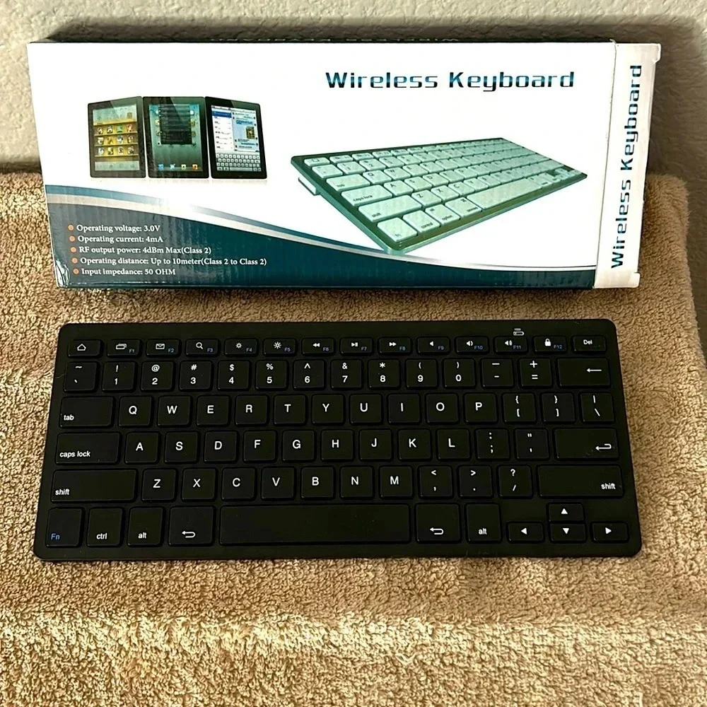 Sparin Ultra Slim Mini Bluetooth Wireless Keyboard for Samsung Enabled Tablets